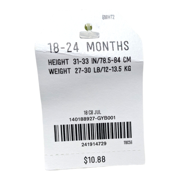 Crazy 8 18-24m Grey Long Sleeve/John Tshirt - Picture 5 of 5